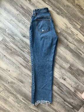 Abercrombie, Size 26, Curve Love High Rise 90s Relaxed Distressed Hem Jean